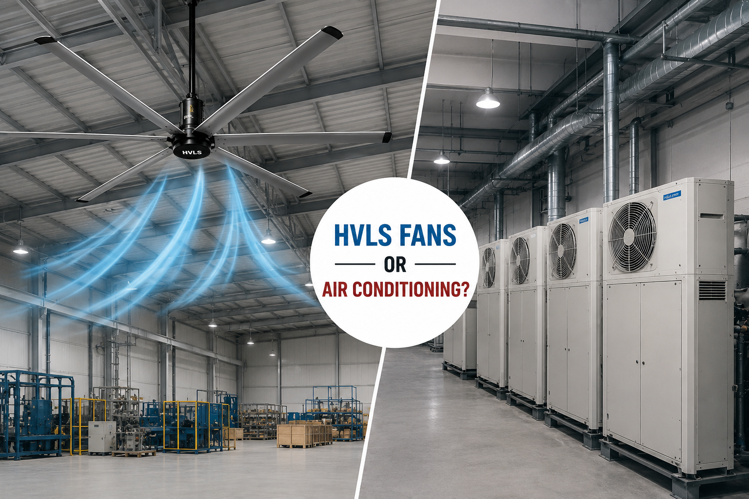 Can HVLS fans replace industrial air conditioning?