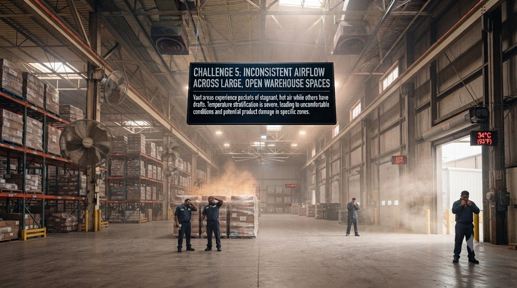 Challenge 5: Inconsistent Airflow Across Large, Open Warehouse Spaces