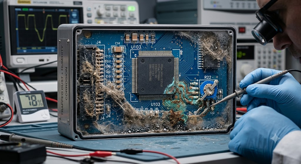 How Trapped Dust and Humidity Damage Sensitive Parts